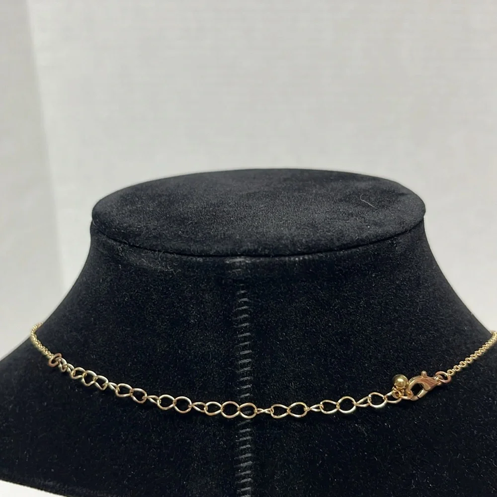 Gold tone yeehaw cursive scripture country western cowgirl rodeo necklace - Picture 9 of 11